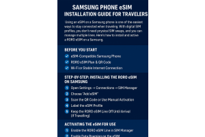Samsung Phone eSIM Installation Guide for Travelers