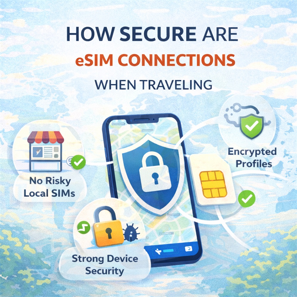 How Secure Are eSIM Connections When Traveling