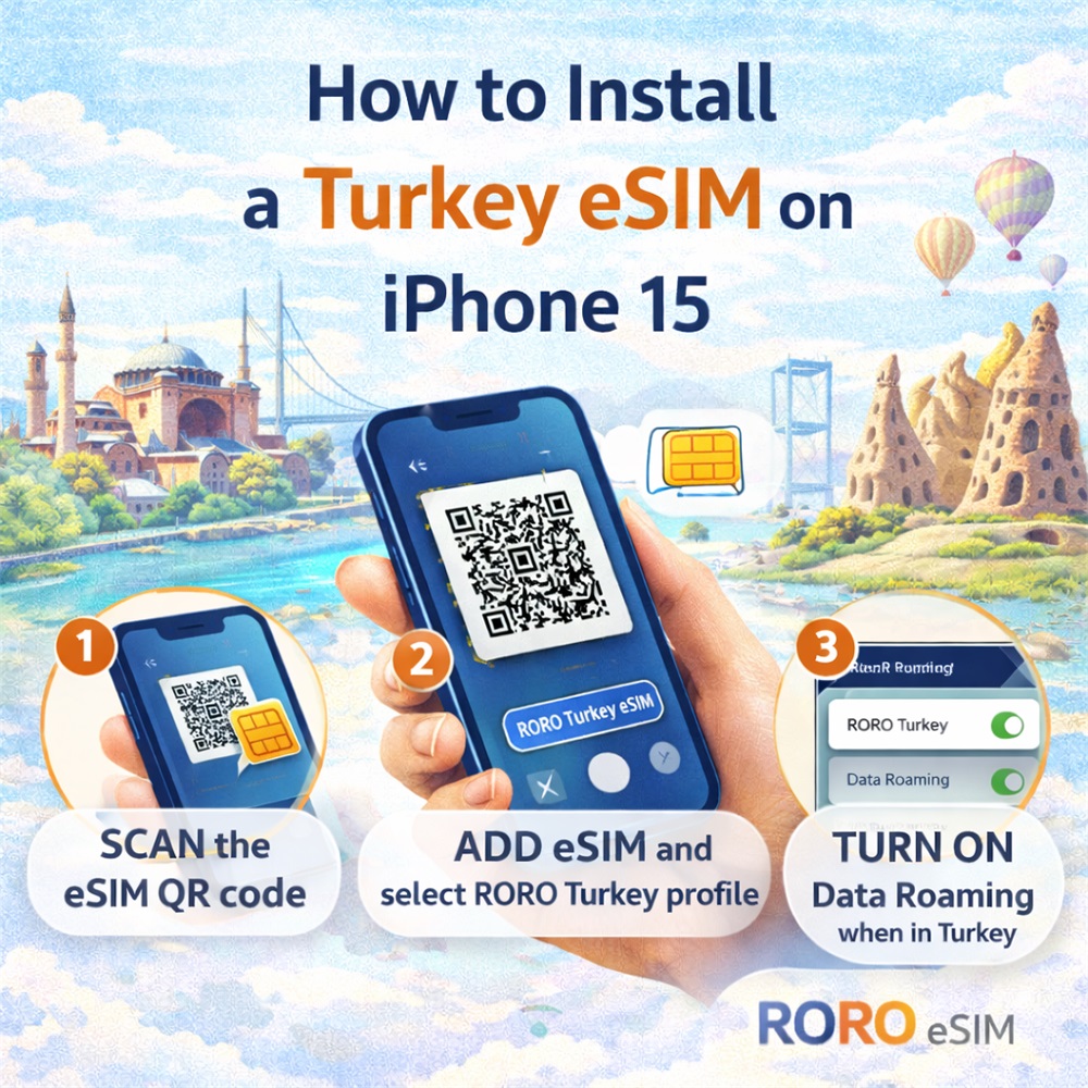 How to Install a Turkey eSIM on iPhone 15