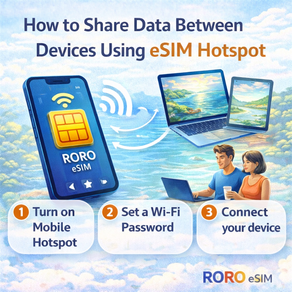 How to Share Data Between Devices Using eSIM Hotspot